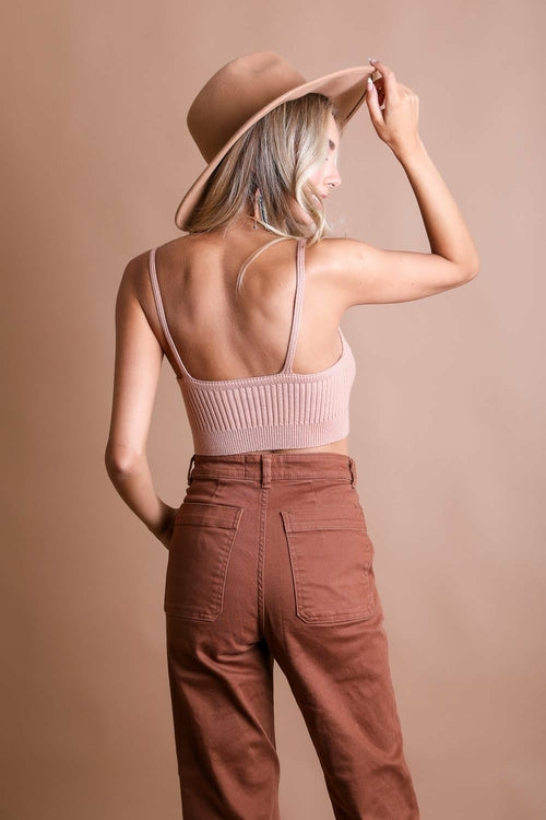 Rib Knit Brami Lounge Top