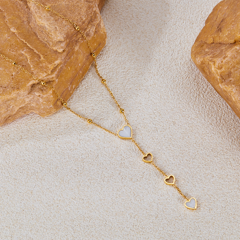 Heart Pendant Gold Chain Necklace